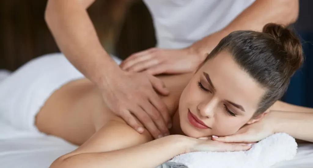 Female body massage